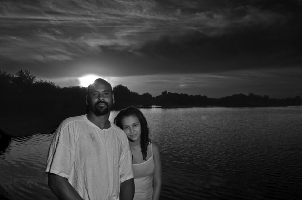 Antone and Sierra, a homeless couple living near a slough of the Kings, just south of Lemore Naval Air Station.