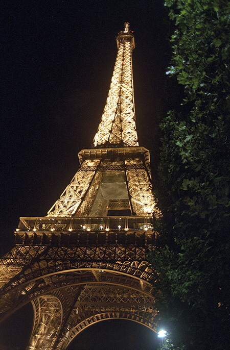 Eiffel Tower by night. Paris France