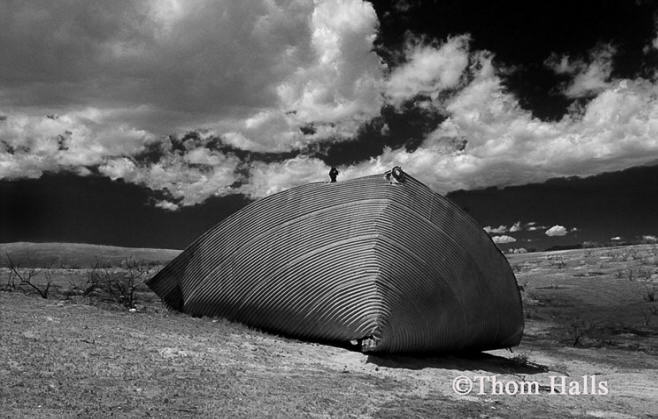 Collasped oil tank, Coalinga, Ca. 2007