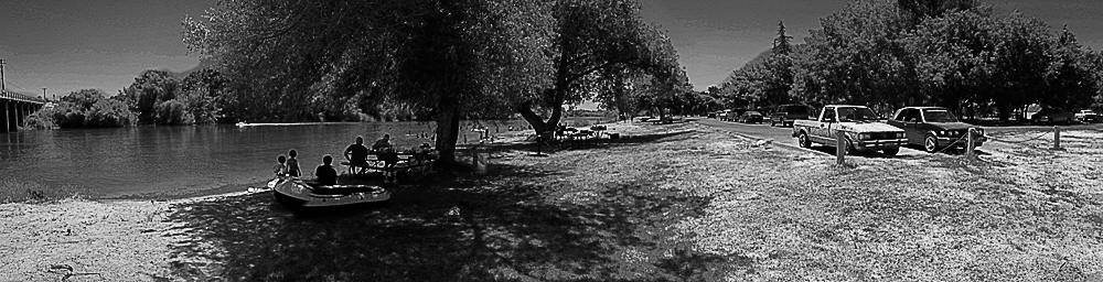 River beach panorama, Laton, Ca.